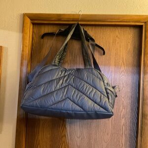 Apana Quilted Silver Yoga/Tote Bag New